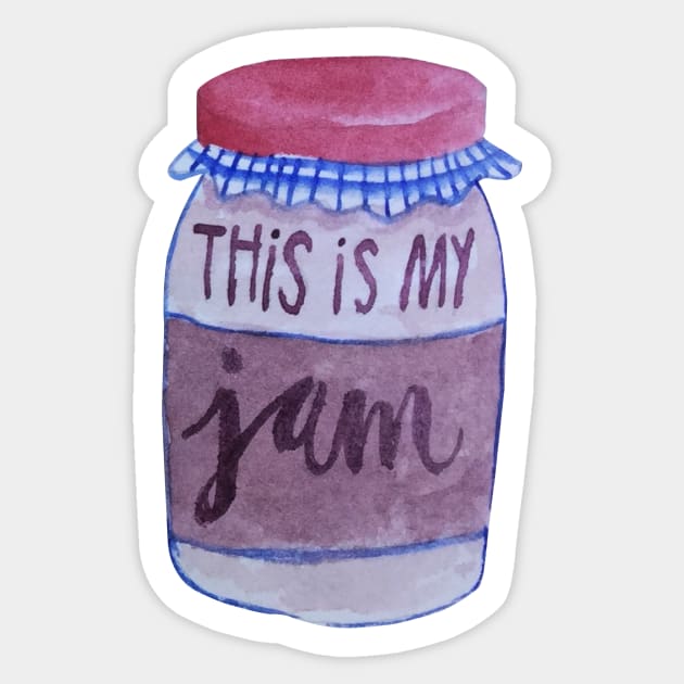 This Is My Jam Sticker by Vaeya